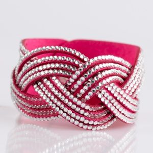 Pink Braided Wrap Braclets